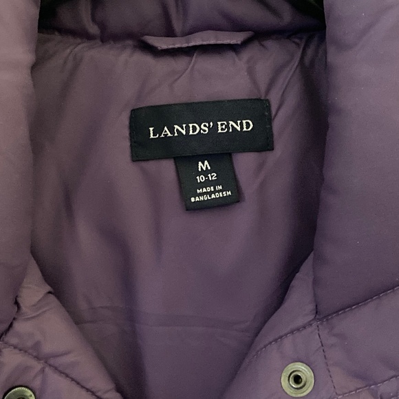 Lands' End Women's Quilted Down Vest/Lightweight/Purple/Size M/NEW/NEVER WORN! - Picture 4 of 4